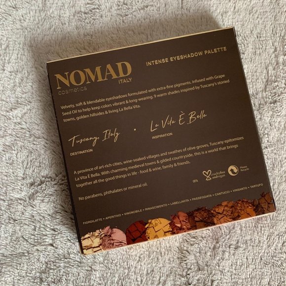 NOMAD COSMETICS TOSCA INTENSE EYESHADOW PALETTE - Picture 3 of 5